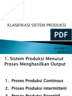 1. Proses Produksi Continous 2. Proses Produksi Intermittent 3. Proses Produksi Repetitif
