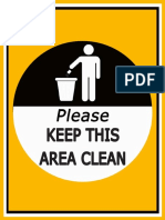 Please Keep This Area Clean Sign PDF