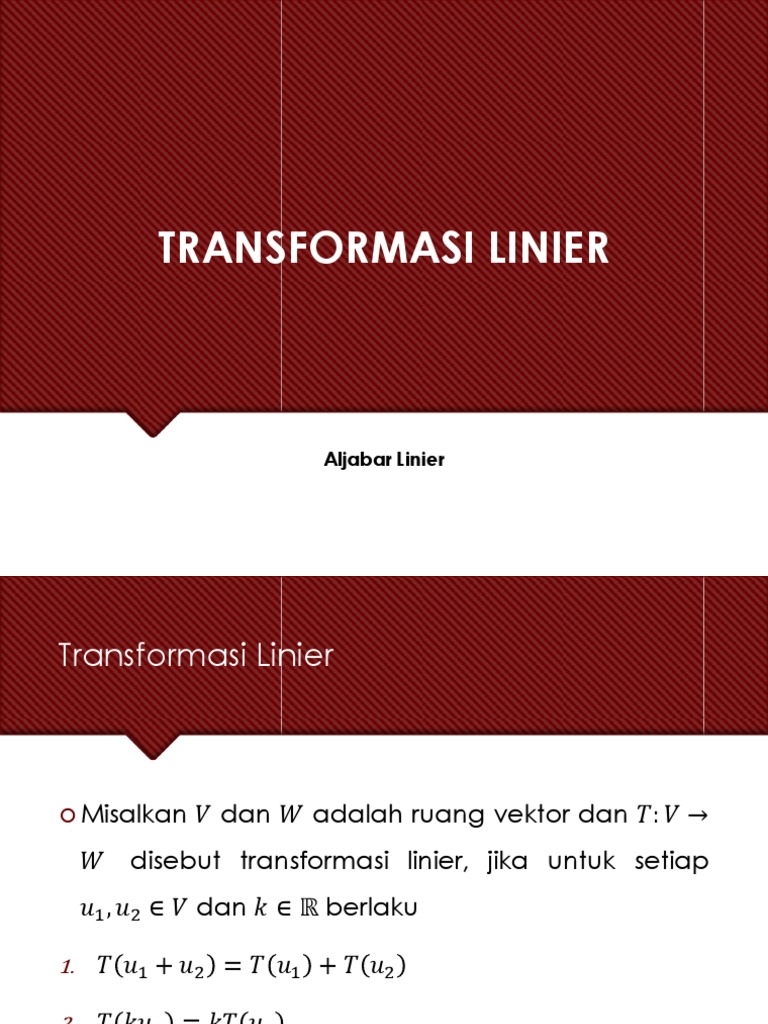 (9-10) Transformasi Linier | PDF | Komputer