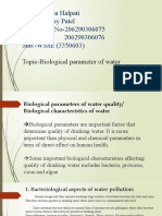 Biological parameters that determine drinking water quality