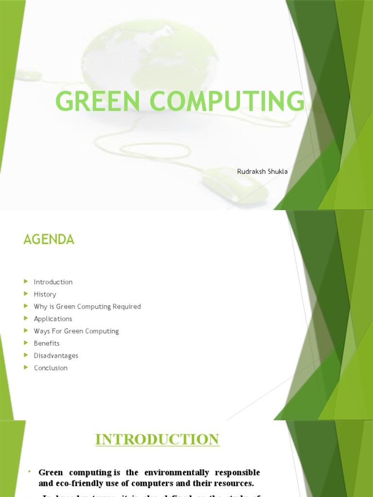 Green Computing | PDF | Computing | Economy And The Environment