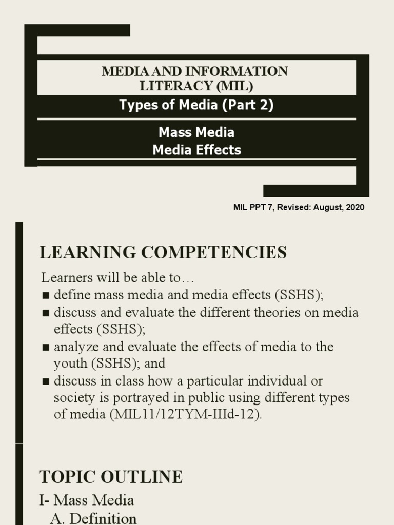 Understanding Media Effects and Literacy | PDF | Propaganda | Mass Media
