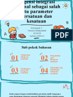 Urgensi Integrasi Nasional SBG Salah Satu Parameter Persatuan Dan Kesatuan