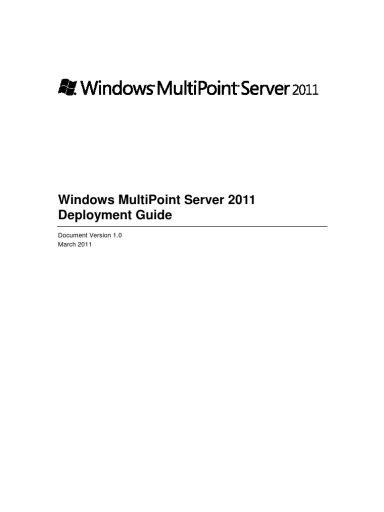 Windows Multi Point Server 2011 - Deployment Guide | PDF | Business ...