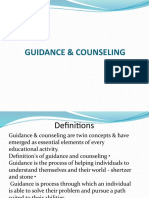 GUIDANCE & COUNSELING: KEY DEFINITIONS AND PRINCIPLES