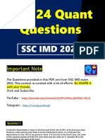 Best Quant Questions SSC IMD 2022