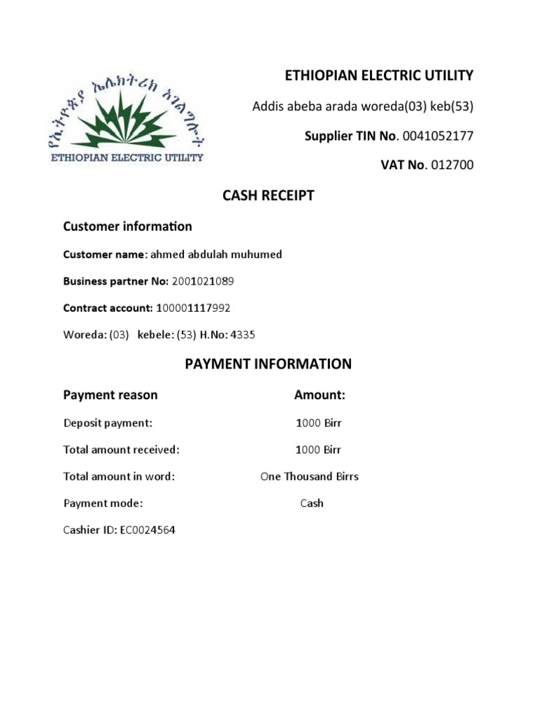 Ethiopian Electric Utility PDF