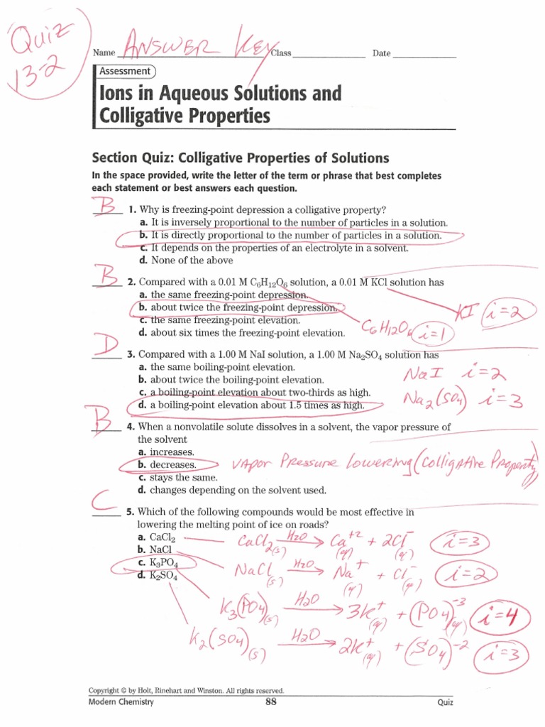 Ch 13 Quiz Sect 2 Answer Key Pdf