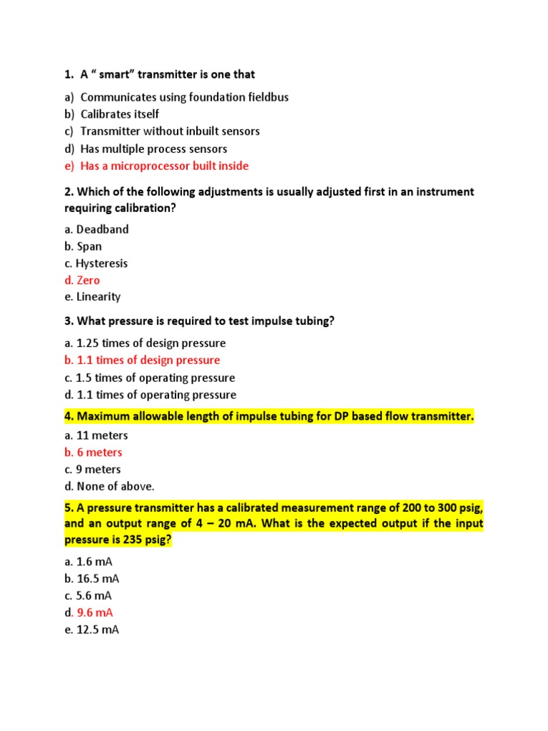 Cbt Instrumentation Pdf Pressure Measurement Calibration