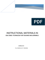 Instructional Materials In: Educ 30053 Technology For Teaching and Learning 2