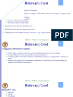 Relevant Costing Summary