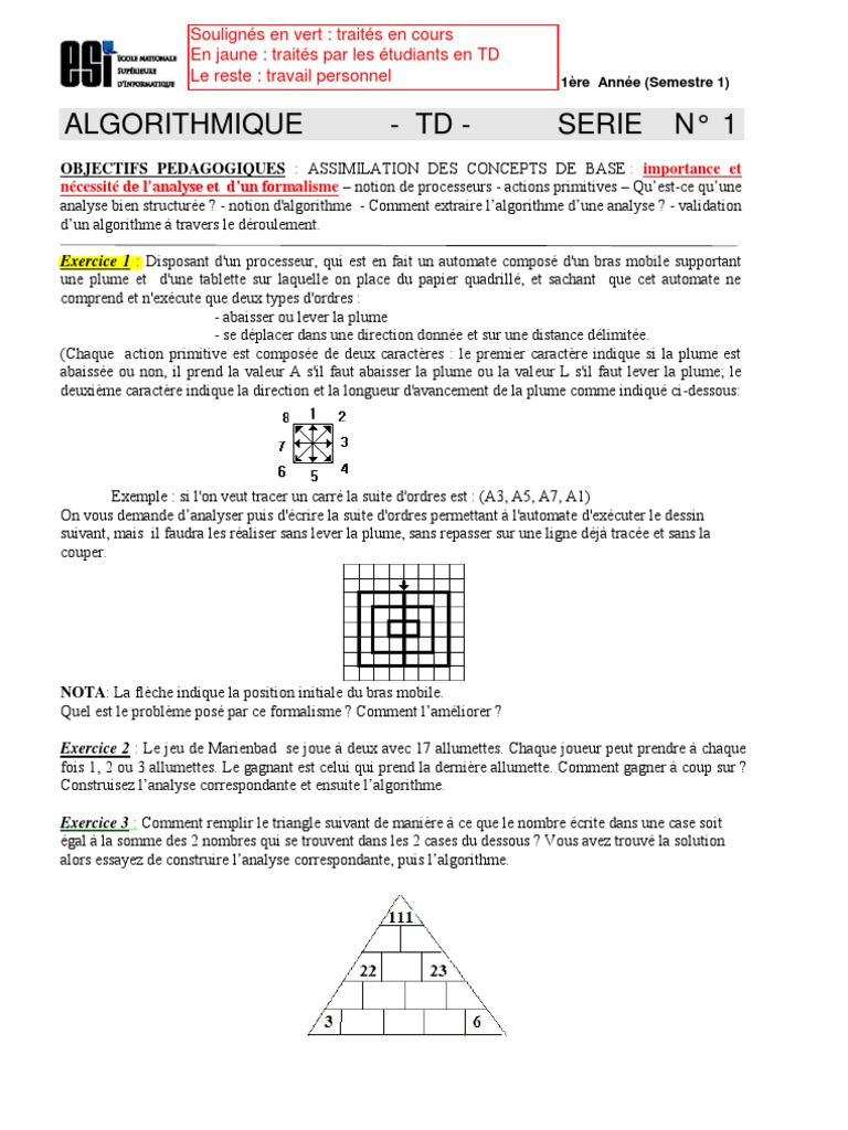 Exercices d'algorithmique pour débutants | PDF