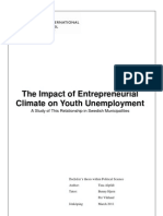 The Impact of Entrepreneurial Climate On Youth Unemployment: A Study of This Relationship in Swedish Municipalities