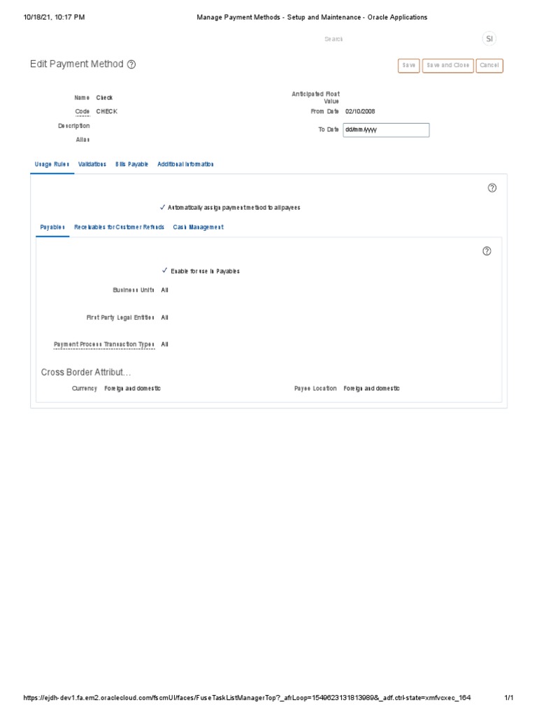 Payment Method Usage Rules Guide | PDF