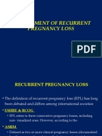 Management of Recurrent Pregnancy Loss