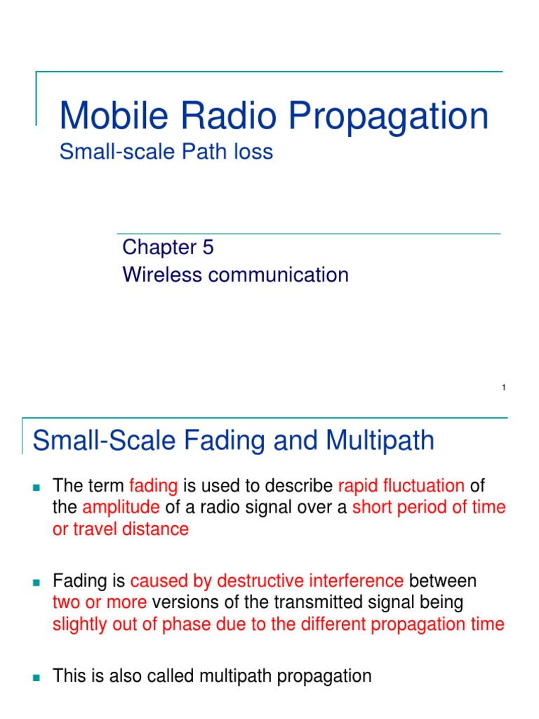 Impulse Model Wireless Communication PDF Radio Propagation
