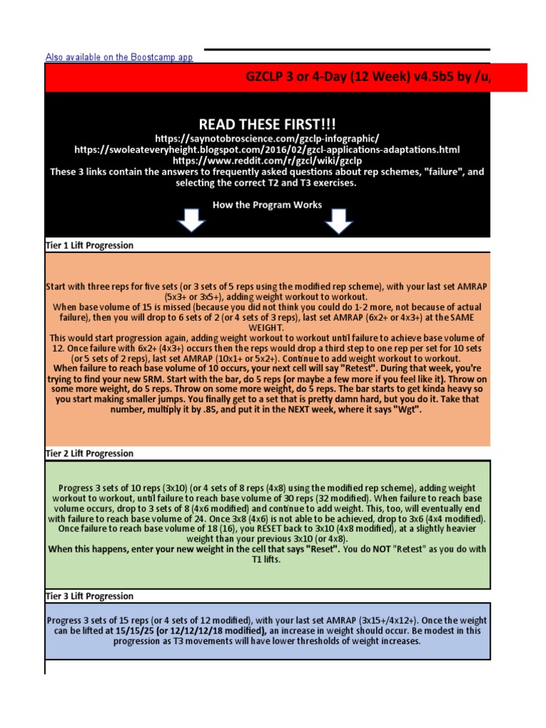 GZCLP Workout Plan Guide | PDF | Physical Fitness | Recreation