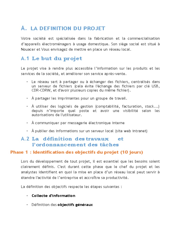 Projet de Réseau Local pour Étudiants | PDF | Serveur (Informatique ...