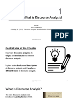 Discourse Analysis Introduction