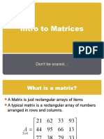Meet 8 Intro To Matrices