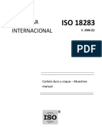 ISO 18283 - Carbón Duro y Coque - Muestreo Manual