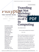 Traveling But Not Arriving - Hieroglyphics of Caste in Computing - Platypus