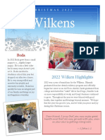 2022 Wilken Christmas Letter