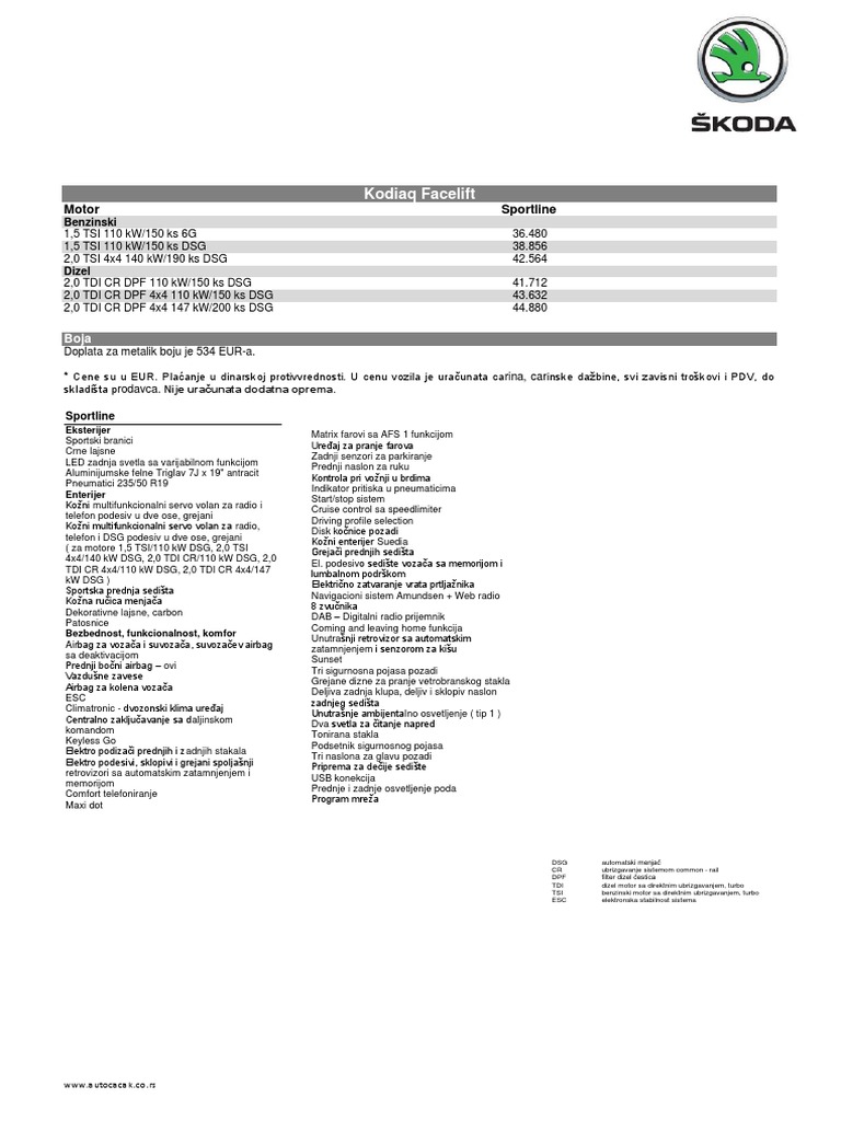 Skoda Kodiaq Bedienungsanleitung Pdf