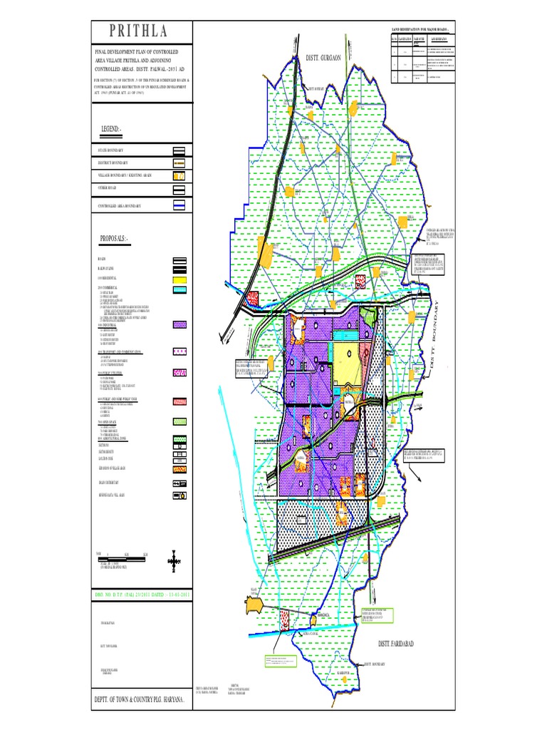 Prithla and Palwal Master Plan 2031 | PDF