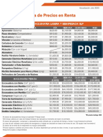 Precios Renta de Maquinaria 2020
