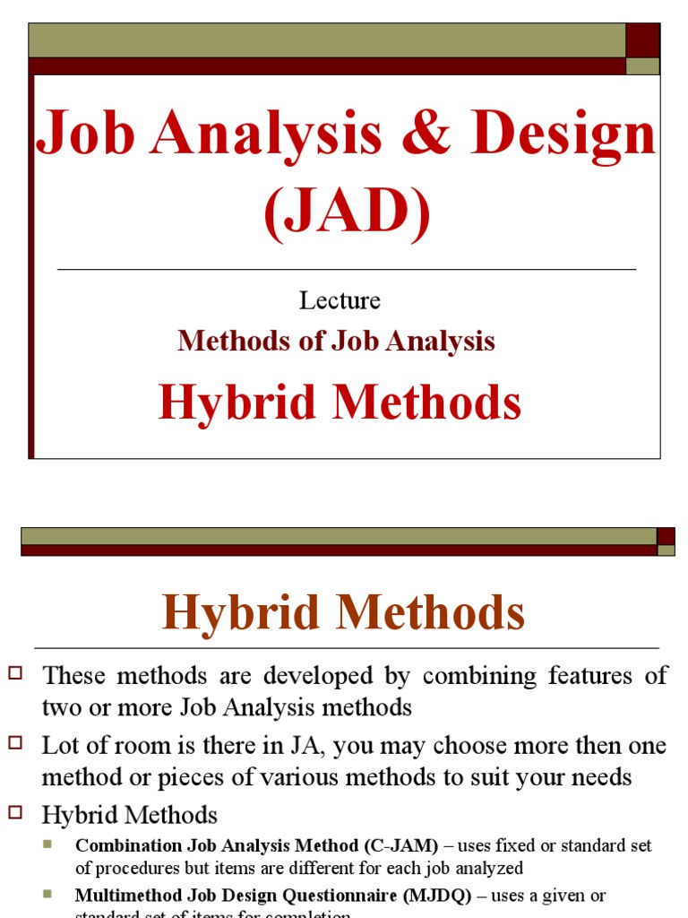Hybrid Job Analysis Methods Overview | PDF | Cognitive Science | Business