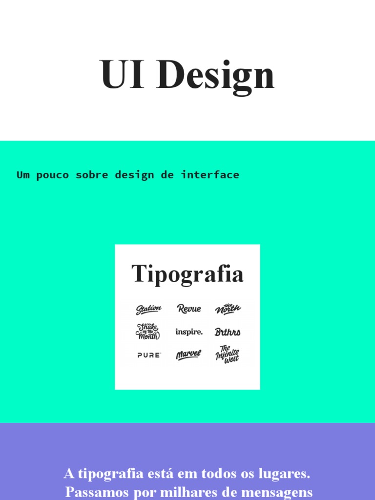 UI Design - Tipografia, cores e ícones | PDF | Tipografia | Cor