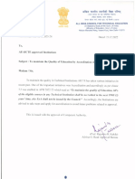 Letter - To Maintain The Quality of Education by Accreditation - 23-12-2022