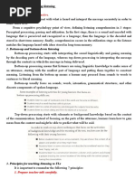 Language Experience Approach Handout | PDF | Reading (Process ...