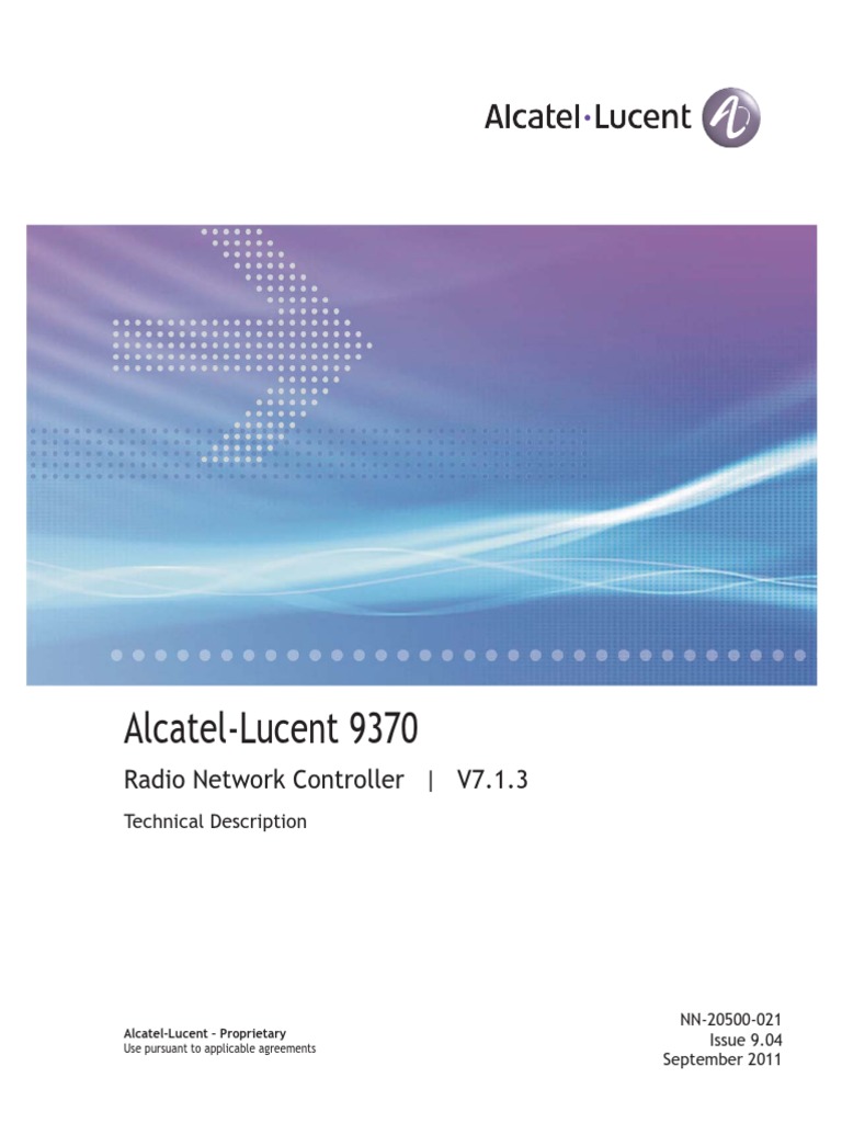 NN-20500-021 Alcatel-Lucent 9370 Radio Network Controller - Technical ...