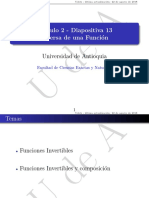 Funciones Invertibles y Su Gráfica. Relación Entre Composición de Funciones y Funciones Invertibles