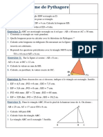 Theoreme de Pythagore Serie Dexercices Maths 3AC PDF 4