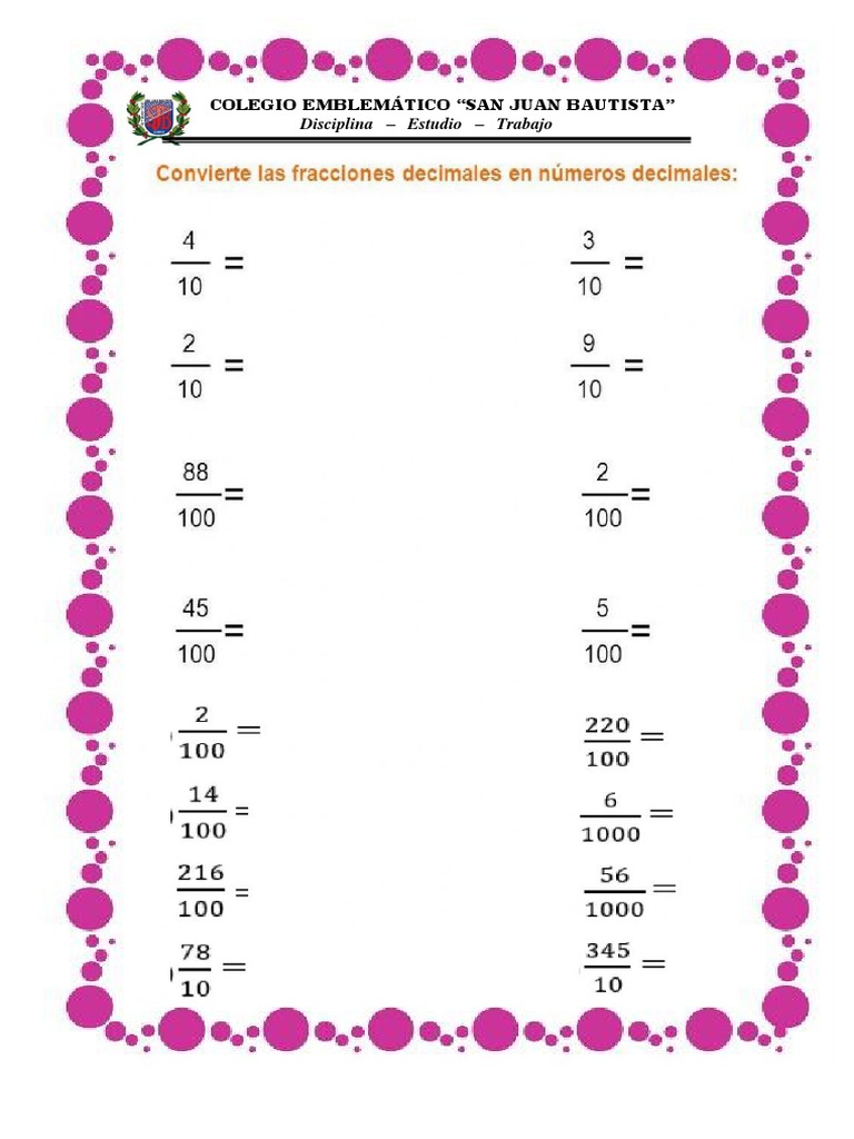 hoja-de-actividades-de-aritm-tica-conversi-n-de-fracci-n-decimal-a