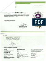 Certificado de Curso de Trabalho em Altura