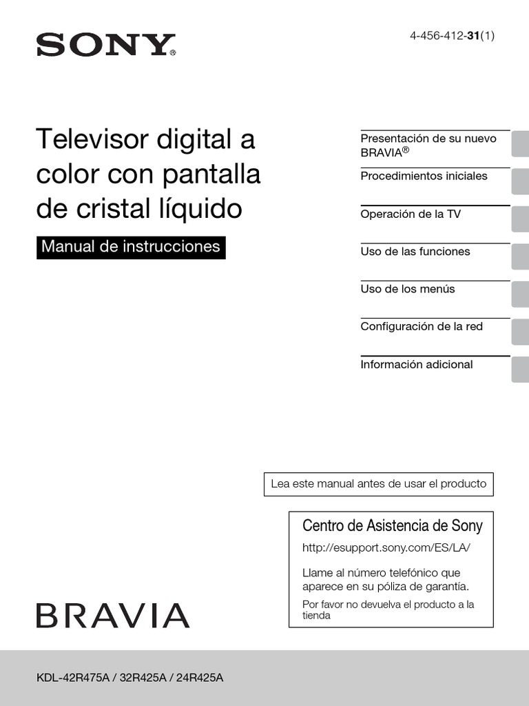 Televisor LCD Sony, PDF, Televisión de alta definición