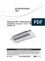 Manual de Usuario TVR Ultra Evaporadora Cassette 1 Via