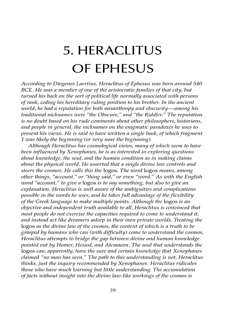 Heraclitus Fragments Pdf