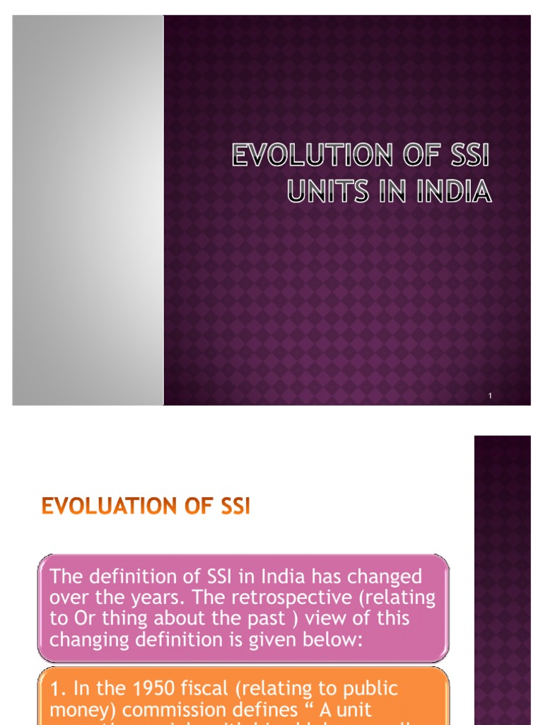 SSI Unit Overview | PDF | Economies | Business
