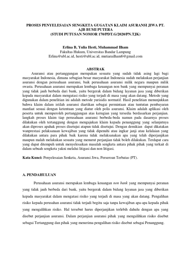 proses-penyelesaian-sengketa-gugatan-klaim-asuransi-jiwa-pt-ajb-bumi