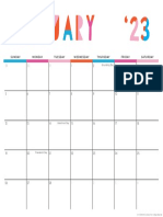 Colorful Calendar 2023 02