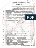 Aspirants AS101119 11th Physics 2nd Mid Term Exam 2019 Original Question Paper Tiruppur District English Medium