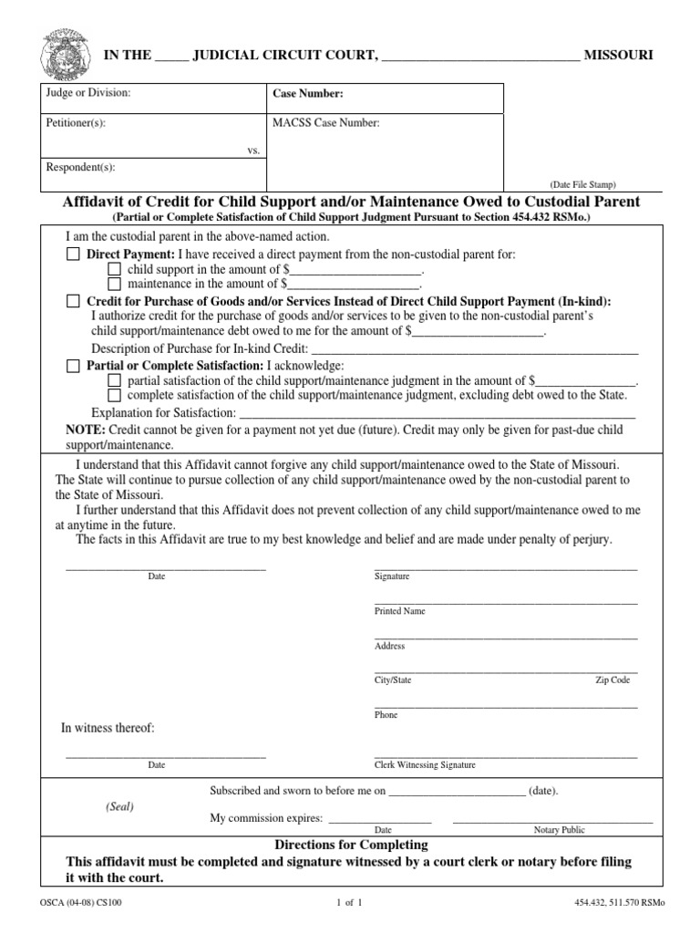 cs-100-affidavit-of-payment-for-child-support-and-or-maintenance-owed