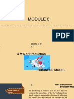 Module 6 4Ms of Production and Business Model