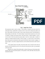 Construction and Working of Single Plate Clutch