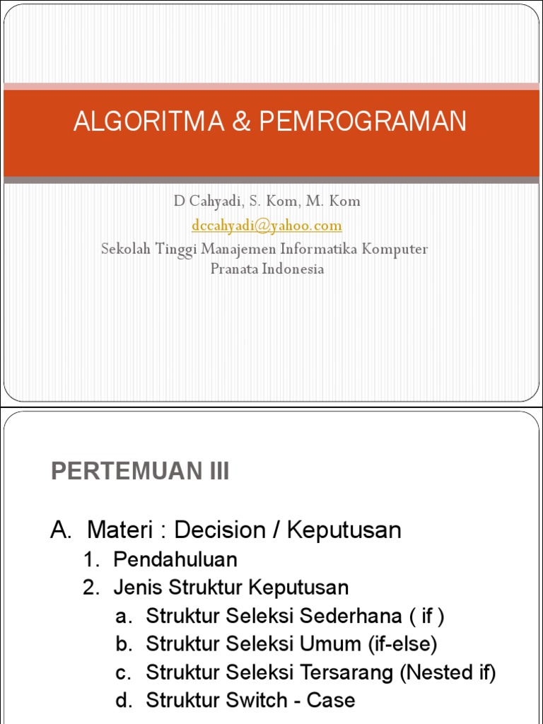 Algoritma Pemrograman III | PDF